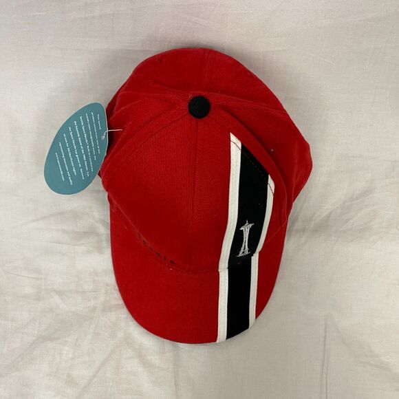Space Needle Seattle Washington Hat Cap Red Embroidered Souvenir Strapback NEW - Picture 3 of 10